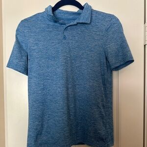 Jumping Beans Active Polo Shirt - Heathered Blue - Size 12 Boys